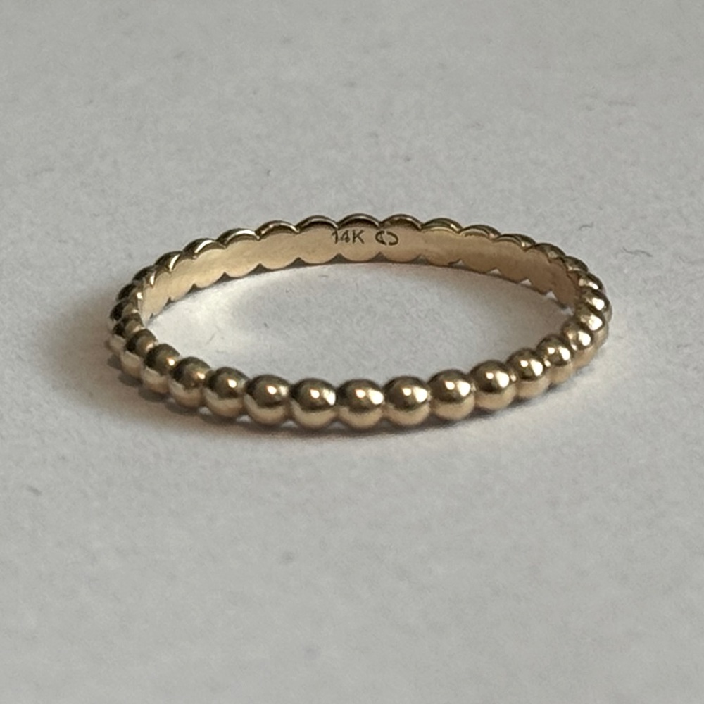 Aurate Mini Circle Ring Yellow Gold Size 6